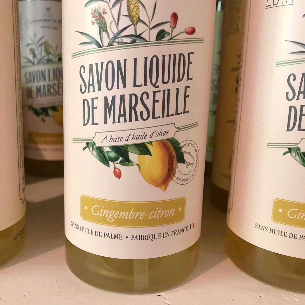 Savon liquide de Marseille Citron Gingembre