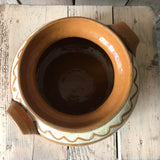 Pot en terre cuite émaillée