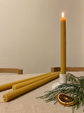 Lot de 2 chandelles en cire d'abeille