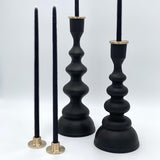 Set de 2 adaptateurs en bronze pour bougie fine