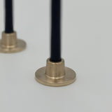 Set de 2 adaptateurs en bronze pour bougie fine
