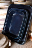 Plat rectangulaire - encre bleu nuit
