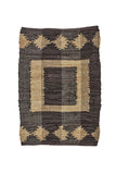 Paillasson en cuir et jute